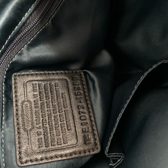 COACH LIMITED EDITION"KRISTIN" GUNMETAL STUDDED PLEATED LEATHER HANDBAG 15360 - Picture 8 of 9